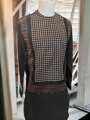 Black Afghan Parahan Tunban for Men with Machine Khamakdozi – X-Small (Defect / Sale)