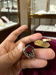Ruby Red Turkish Eagle Ring – Ottoman Style Statement Ring