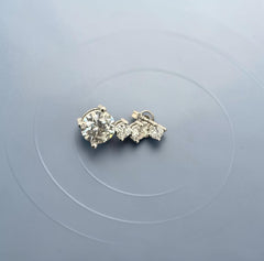 1 CT Certified Round Moissanite Four-Stone Drop Earrings – Gold or Silver, D Color VVS1