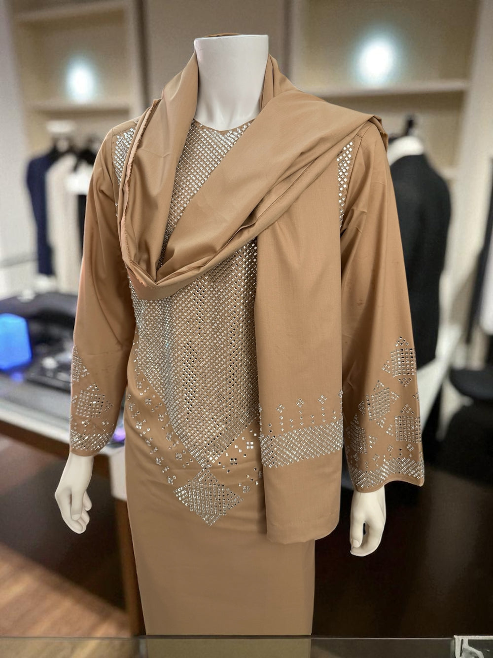 Caramel Brown Parahan Tunban Set