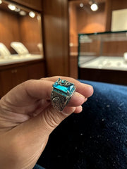 Luqmaan Jewelry Blue Stone Turkish Style Ring