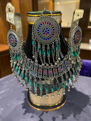 Afghan Jewelry for Women – Handmade Traditional Afghan Necklace & Earrings Set | Ethnic Bohemian Jewelry | Cultural Gift for Her
