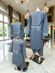 Boys Afghan Parahan Tunban Set – Sky Blue Embroidered Shalwar Kameez | Traditional Afghan Kids Outfit | Luqmaan Boutique Design #24