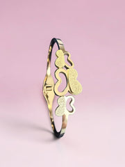Gold-Tone Butterfly Stretch-Open Bangle Bracelet 8058