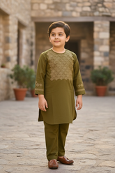 Boys Olive Green Parahan Tumban