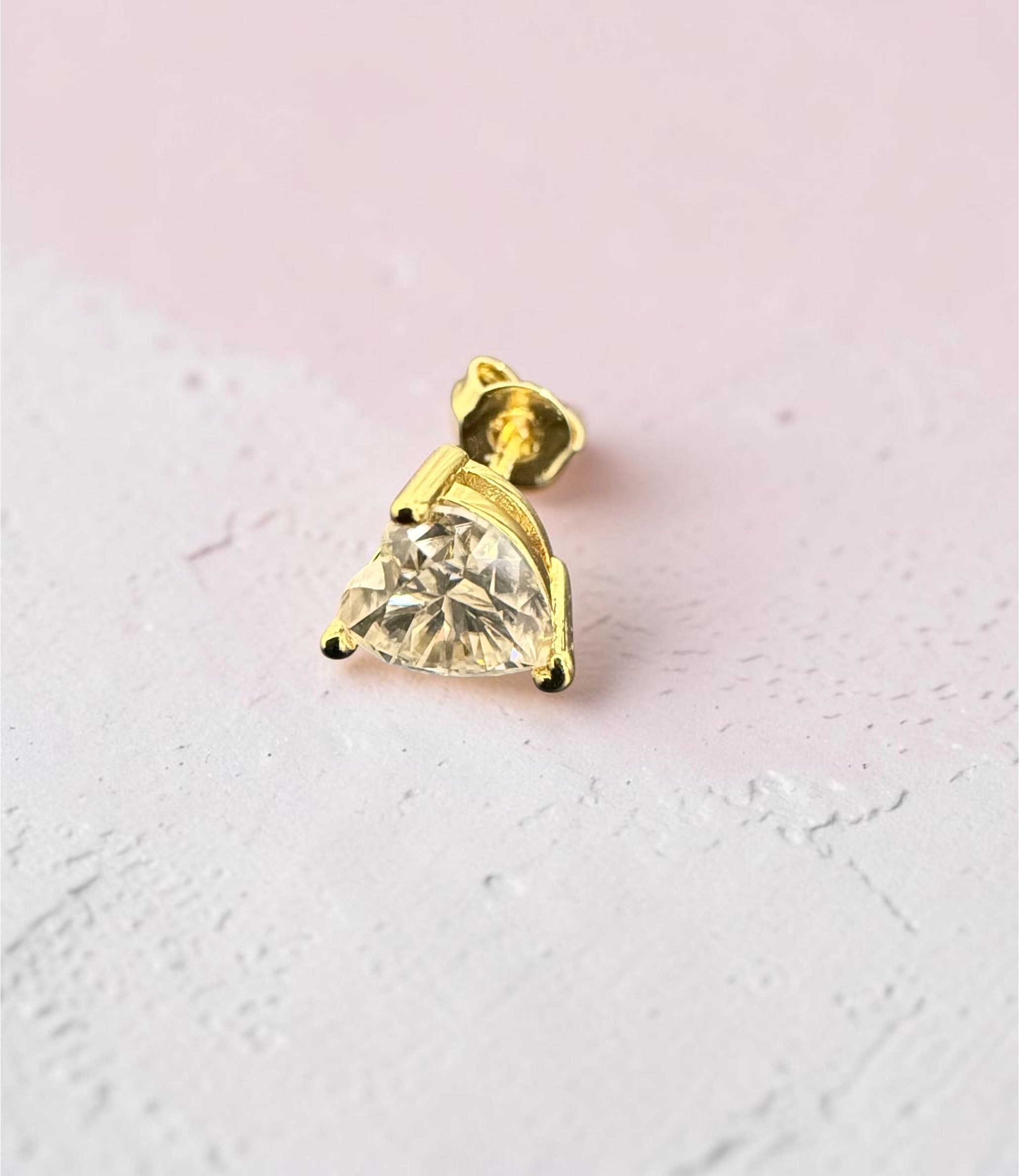 1 Carat Heart-Cut Moissanite Stud Earrings – S925 Posts – Gold or Silver