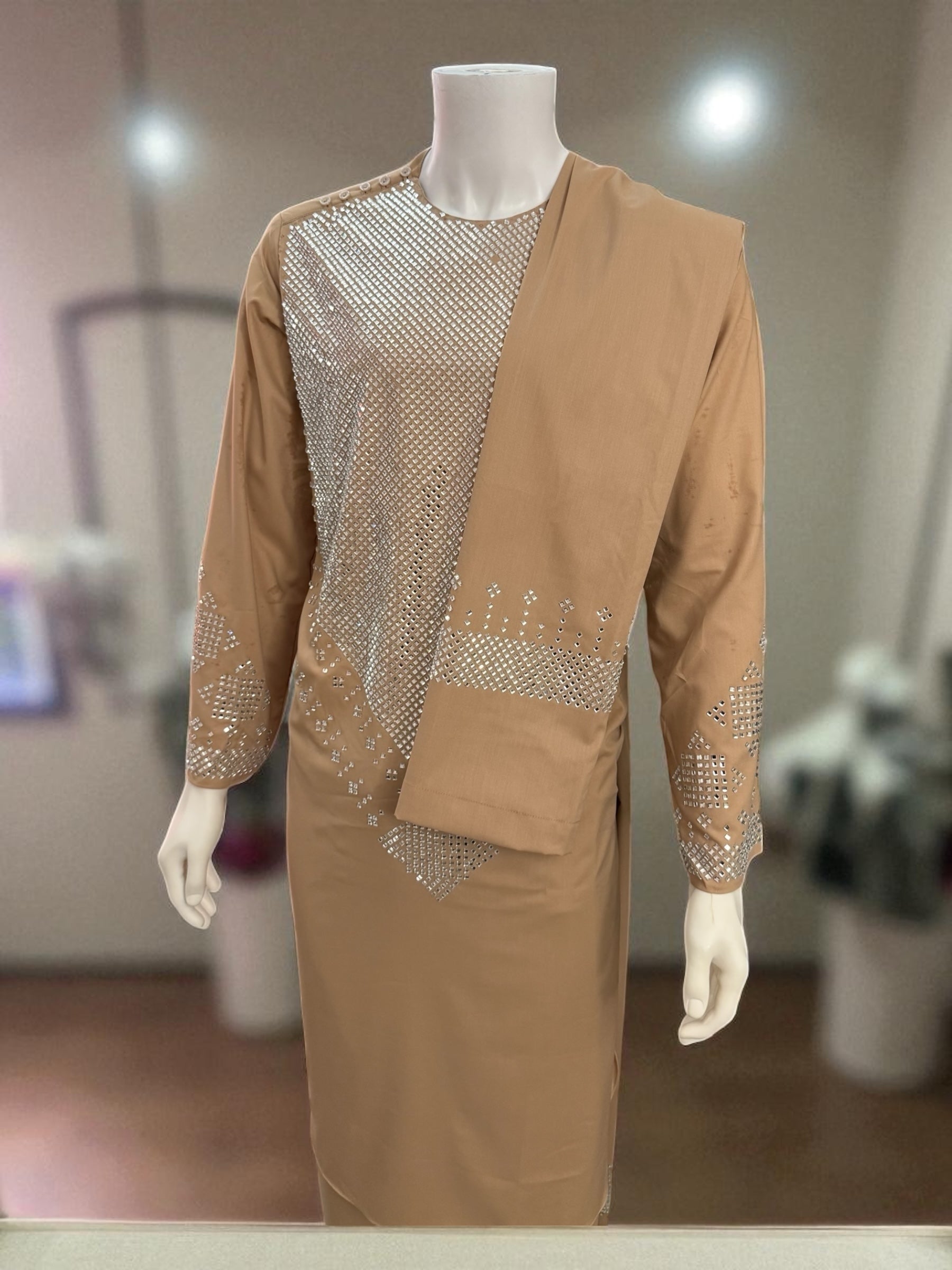 Caramel Brown Parahan Tunban Set