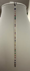 Multicolor Rainbow Crystal Tennis Bracelet for Women – Silver Tone with Jewelry Gift Box 7073