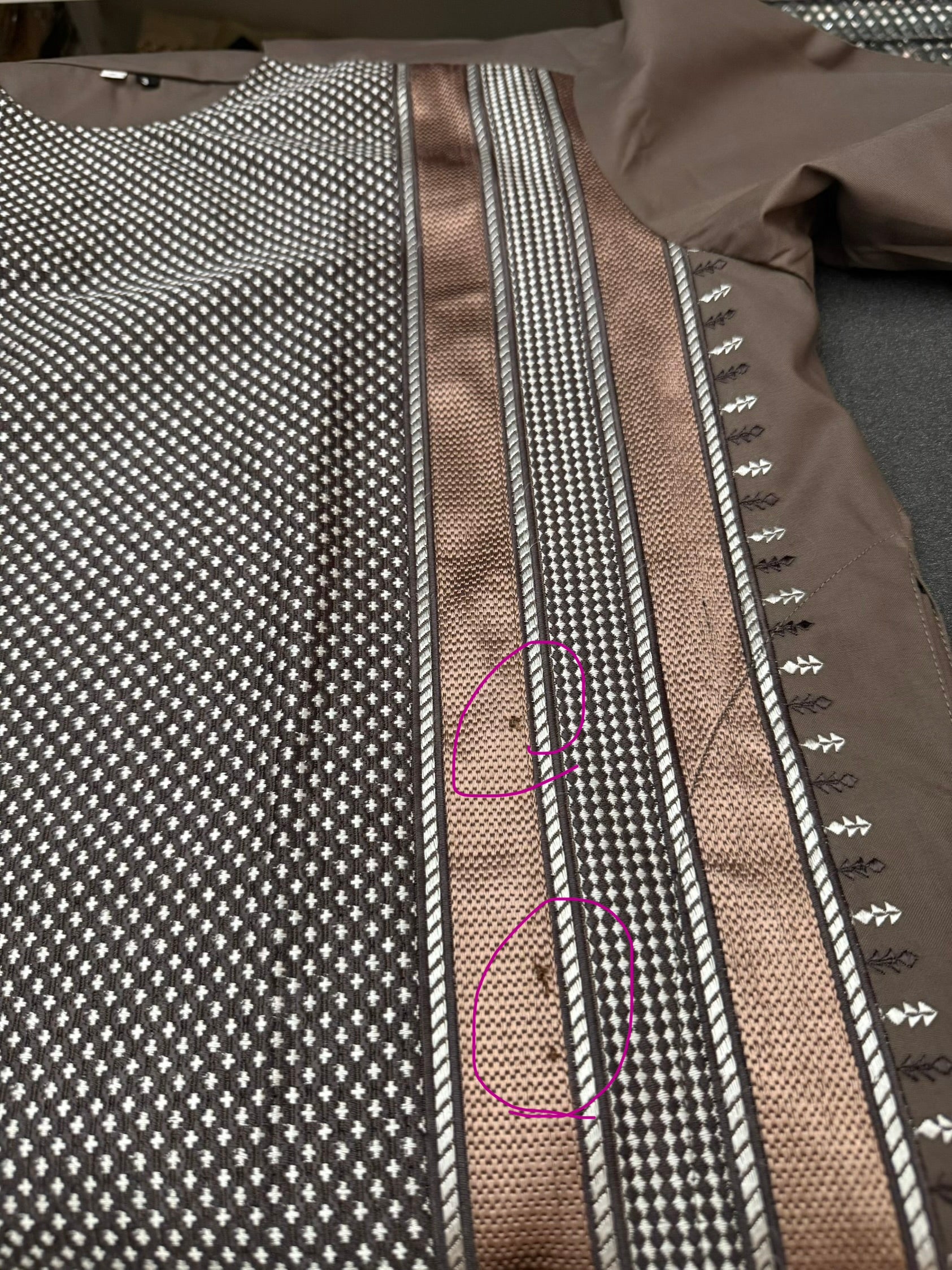 Small Taupe Brown Embroidered Men’s Parahan Tunban Yakhandozi – Premium Traditional Kandahari Yakhan