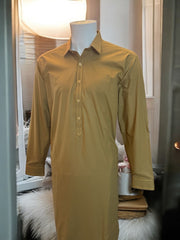 Afghan Parahan Tunban Kameese Shalwar Antique Gold Plain Small