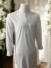 Afghan Parahan Tunban Kameese Shalwar White X-Large