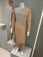 Caramel Brown Parahan Tunban Set