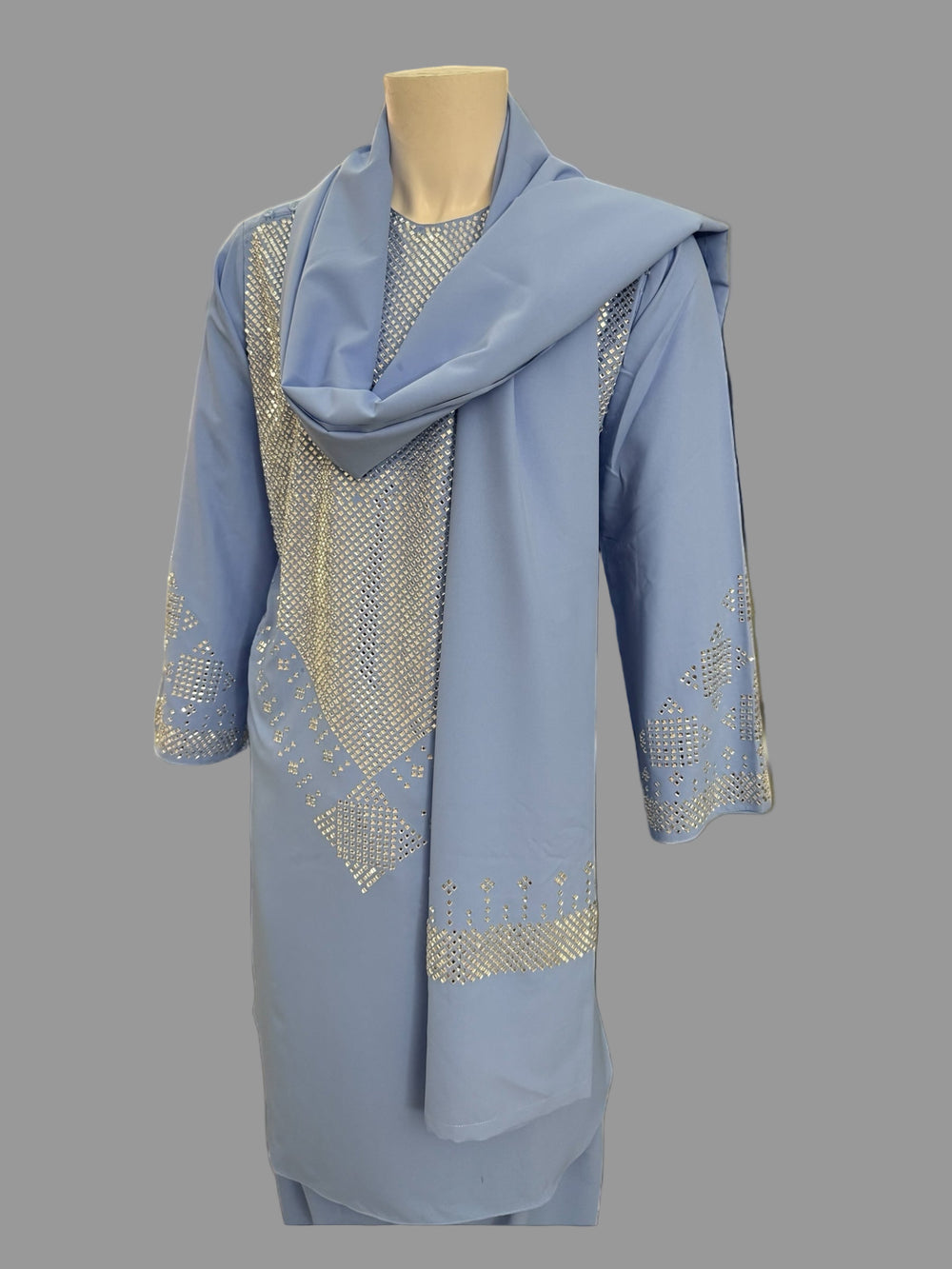 Sky Blue Parahan Tumban Set