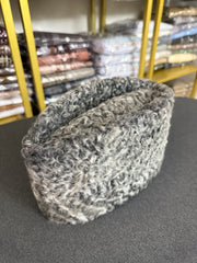 Authentic Afghan Karkuli Hat – Handmade Gray Lambskin Karakul Cap | Traditional Winter Headwear