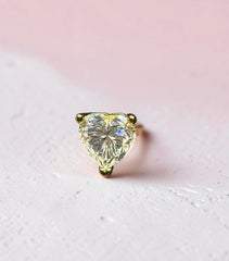 1 Carat Heart-Cut Moissanite Stud Earrings – S925 Posts – Gold or Silver