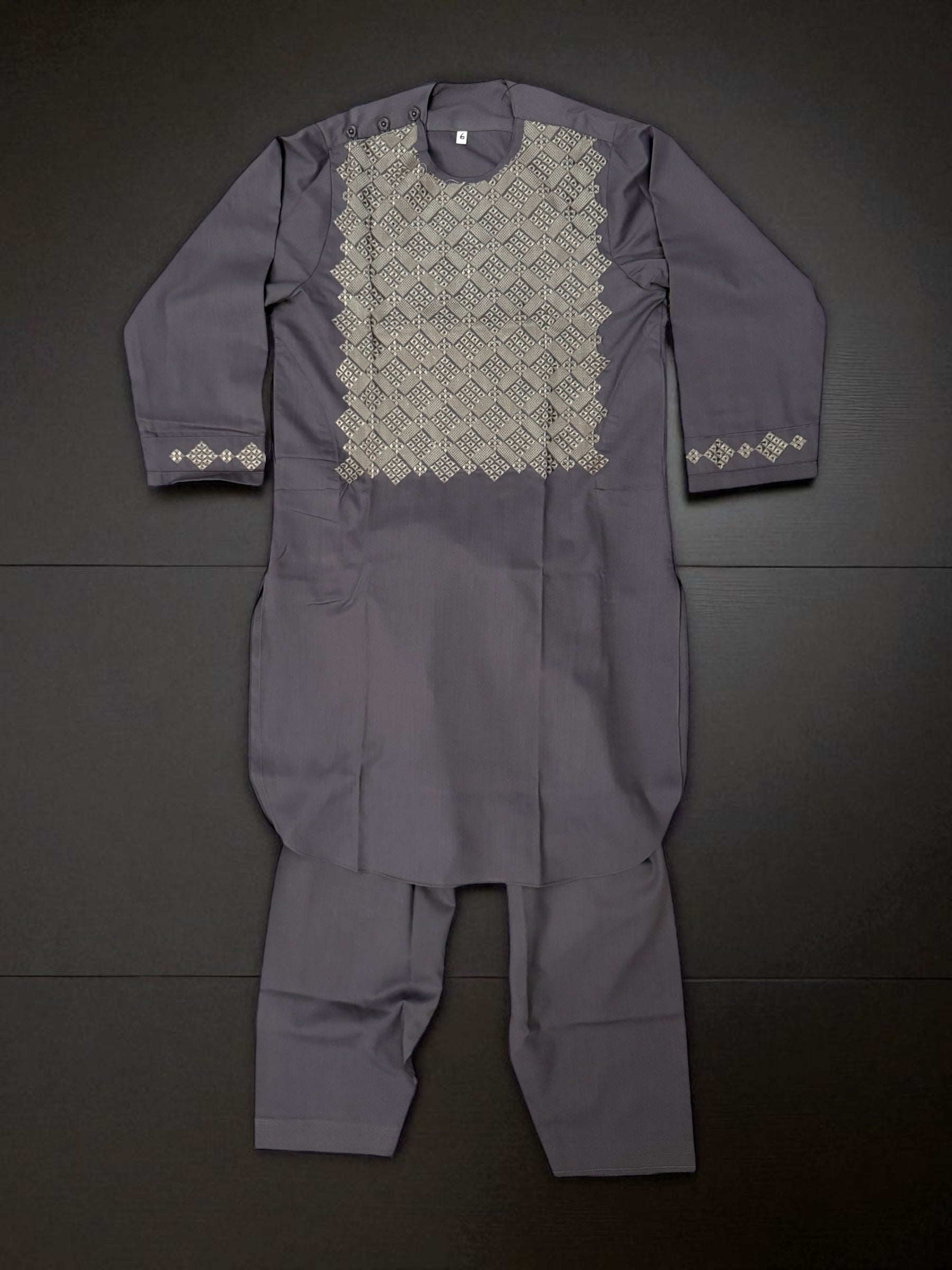 6-Year-Old Boys Charcoal Gray Parahan Tumban