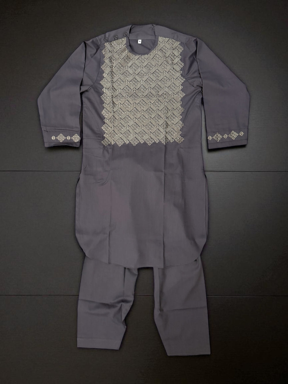 6-Year-Old Boys Charcoal Gray Parahan Tumban