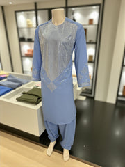 Sky Blue Parahan Tumban Set