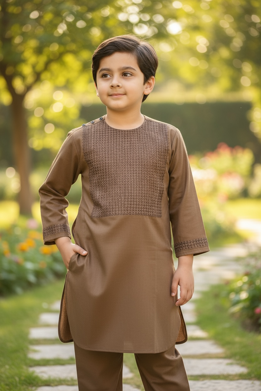 7-Year-Old Boys Brown Parahan Tumban