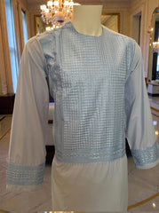 Large Afghan Parahan Tunban for Men – Light Blue Machine Embroidery