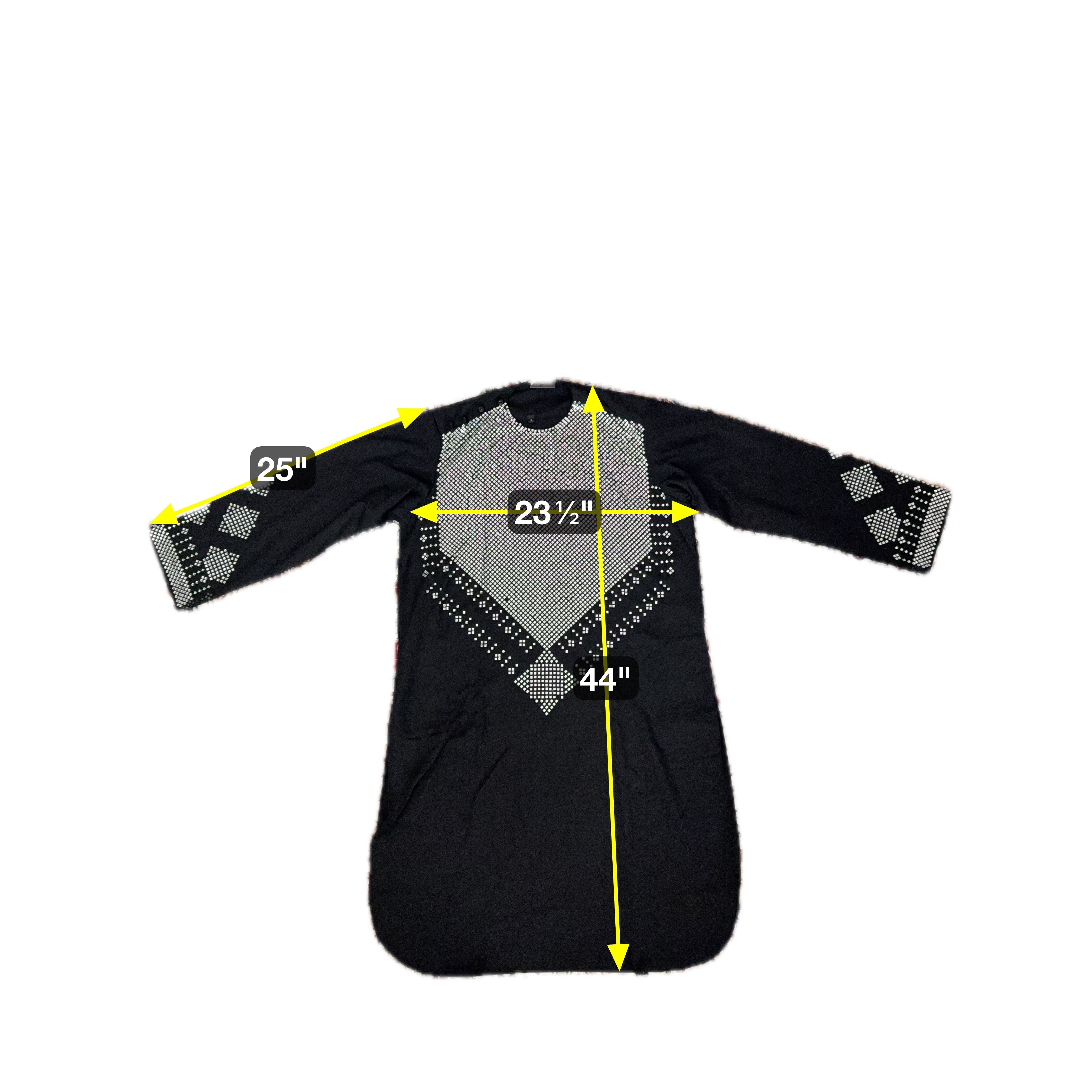 Large Black Afghan Parahan Tumban with Silver Shesha Mirror Embroidery – Men’s Traditional Wear