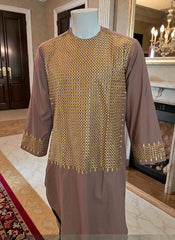 Embroidered Afghan Traditional Parahan Tunban Kameese Shalwar for Men – Small