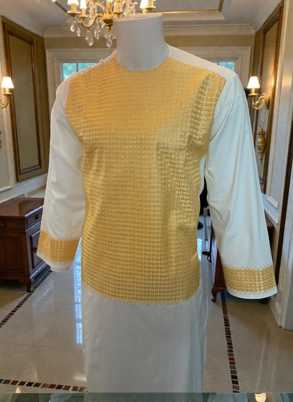 Embroidered Afghan Traditional Parahan Tunban Kameese Shalwar for Men – Small