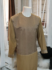 Afghan Parahan Tunban for Men – Warm Olive Brown, Medium-Large