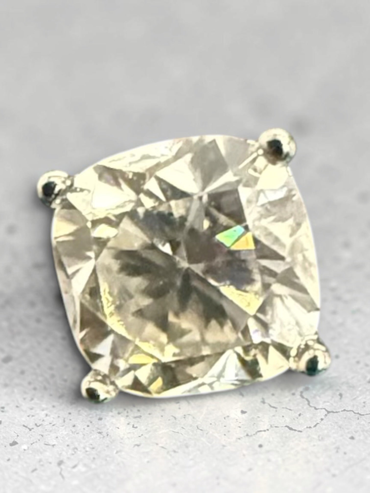 1 CT Cushion-Cut Moissanite Stud Earrings, D Color VVS1 Diamond Alternative, Gold or Silver-Plated Bridal Jewelry Gift
