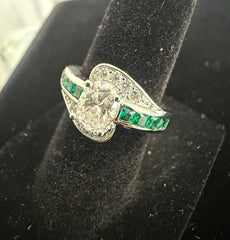 Women’s Moissanite Ring Size 5.5 – Sparkling Elegant Statement Ring. 6020