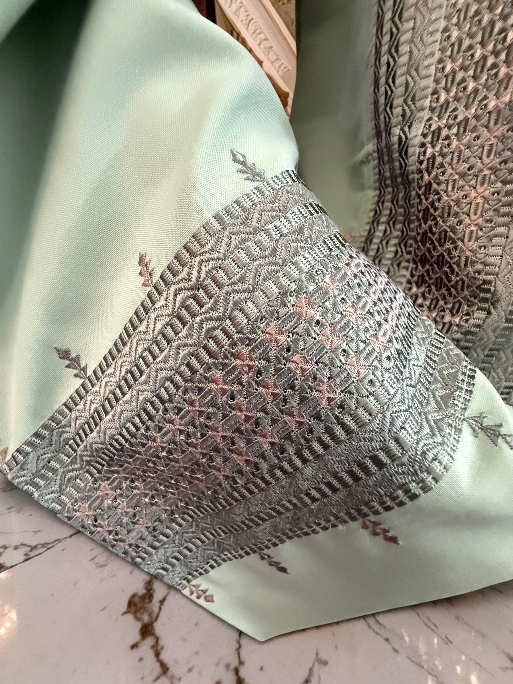 X-Large Pistachio Green Kandahari Parahan Tunban for Men | Premium Afghan Traditional Wear