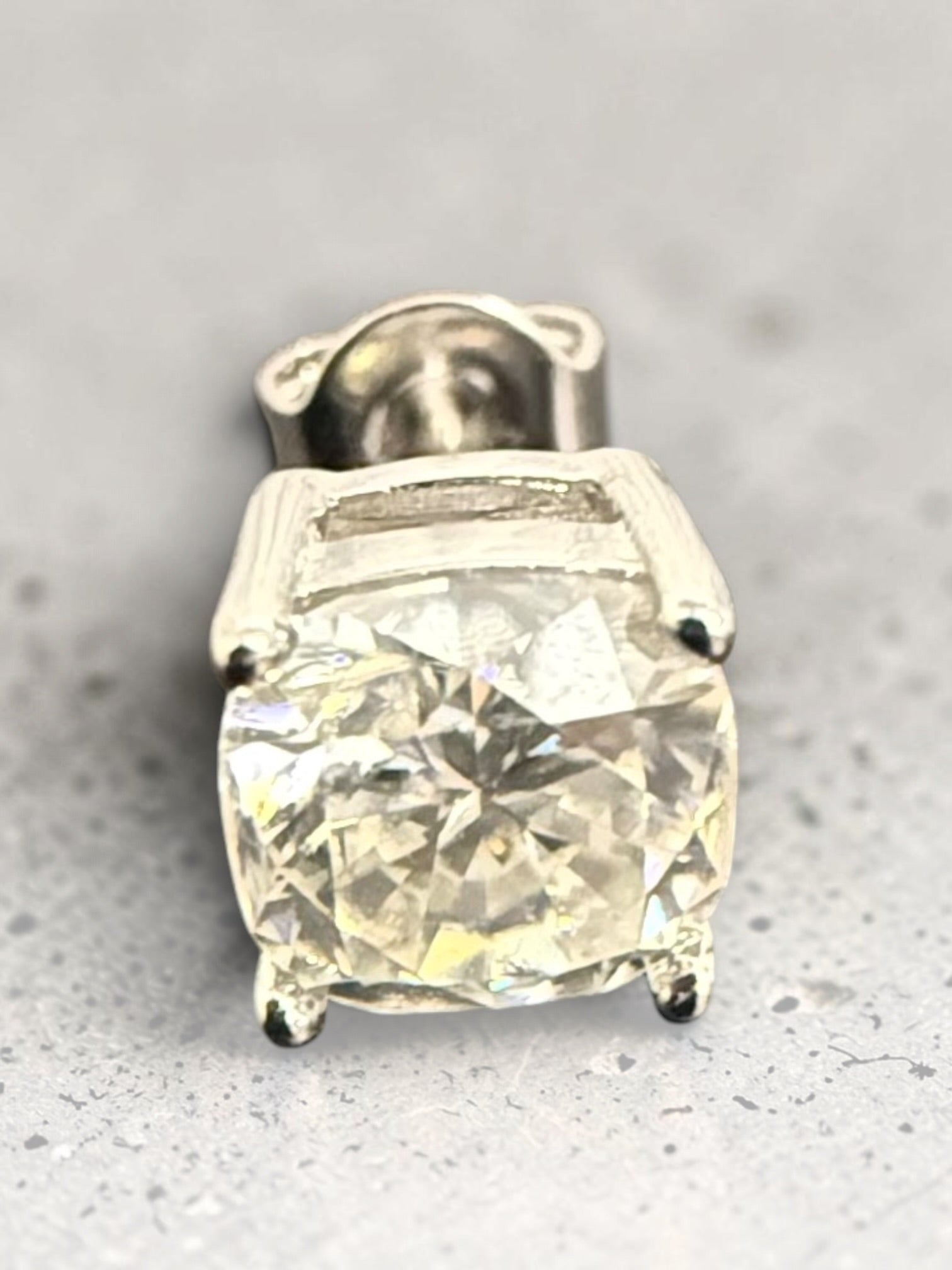 1 CT Cushion-Cut Moissanite Stud Earrings, D Color VVS1 Diamond Alternative, Gold or Silver-Plated Bridal Jewelry Gift