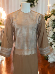 Afghan Parahan Tunban Kameese Shalwar Machine Khamakdozi Brown Small