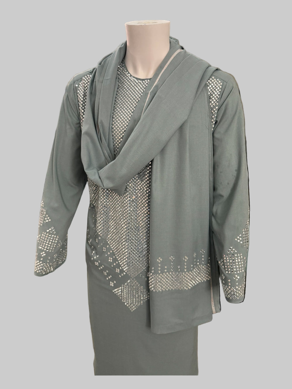 Sage Green Kameez Shalwar Set