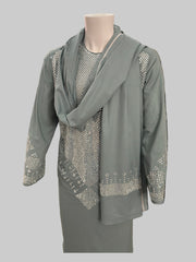 Sage Green Kameez Shalwar Set