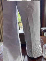 Men’s White Diamond Pattern Parahan Tumban – Medium | Elegant Afghan Traditional Outfit