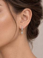 0.5 CT Moissanite Drop Earrings – Gold & Silver Tone, S925 Posts, D Color VVS1