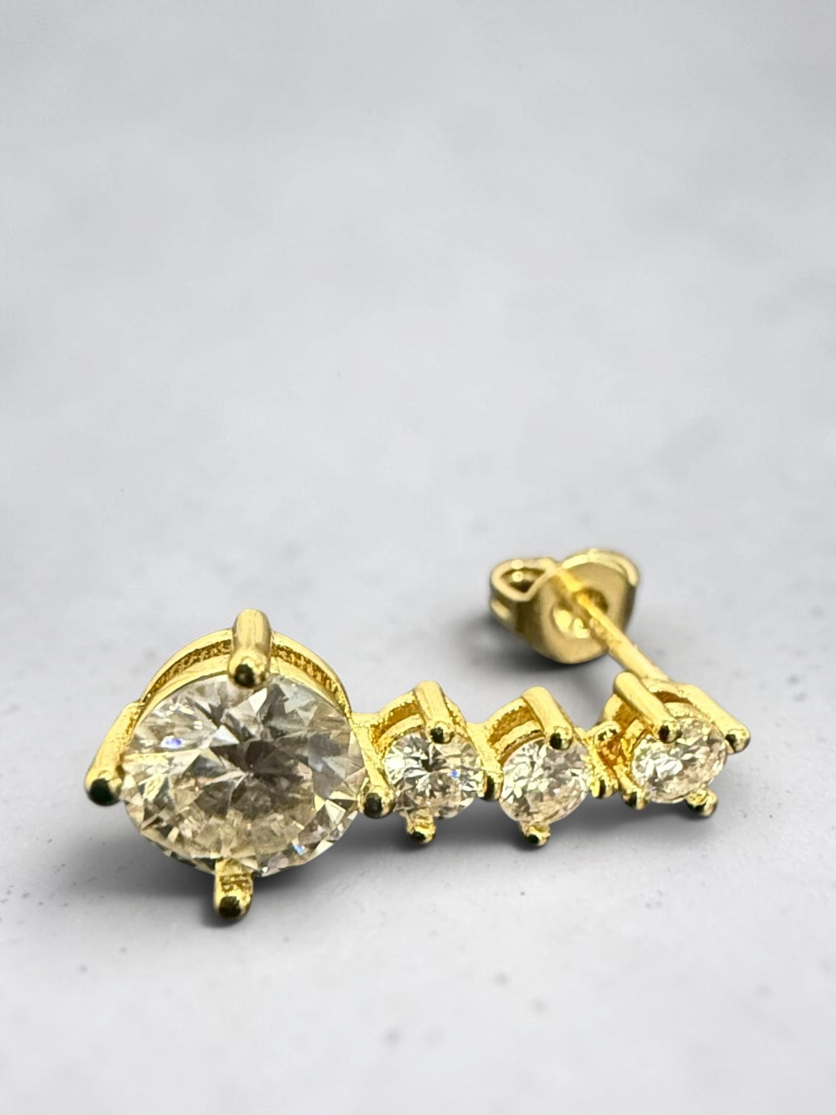 1 CT Certified Round Moissanite Four-Stone Drop Earrings – Gold or Silver, D Color VVS1