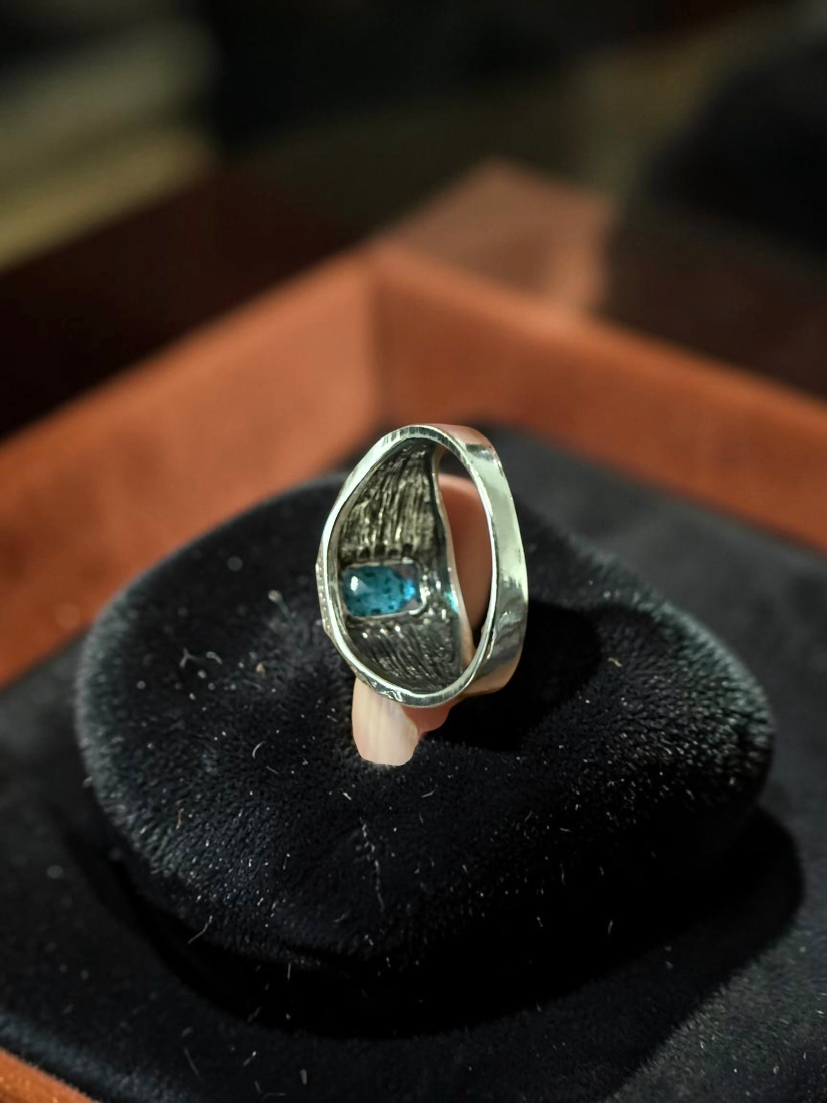 Luqmaan Jewelry Blue Stone Turkish Style Ring