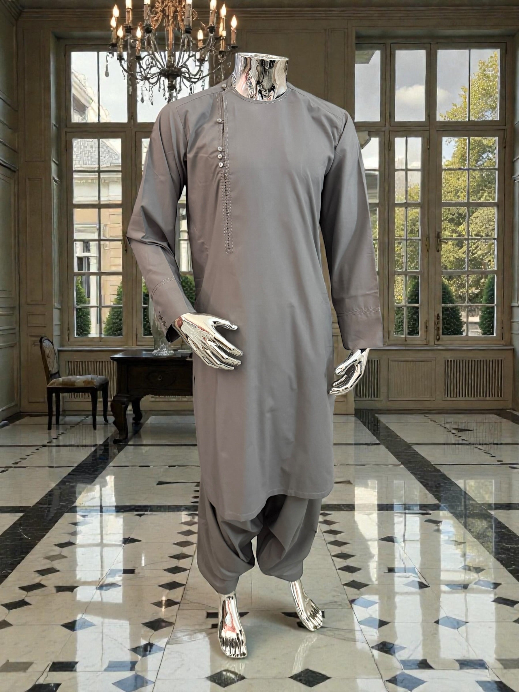 Medium Afghan Parahan Tunban for Men  Qasimi Design