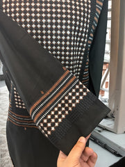 Black Afghan Parahan Tunban for Men with Machine Khamakdozi – X-Small (Defect / Sale)
