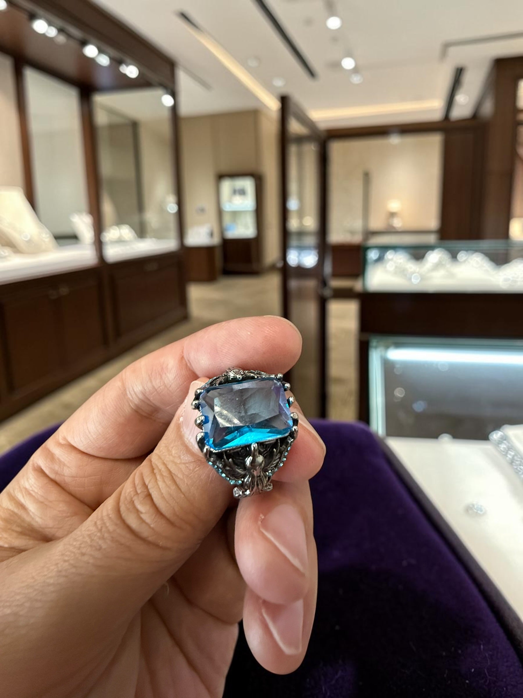 Turquoise Blue Turkish Eagle Ring – Vintage Ottoman Style Statement Ring