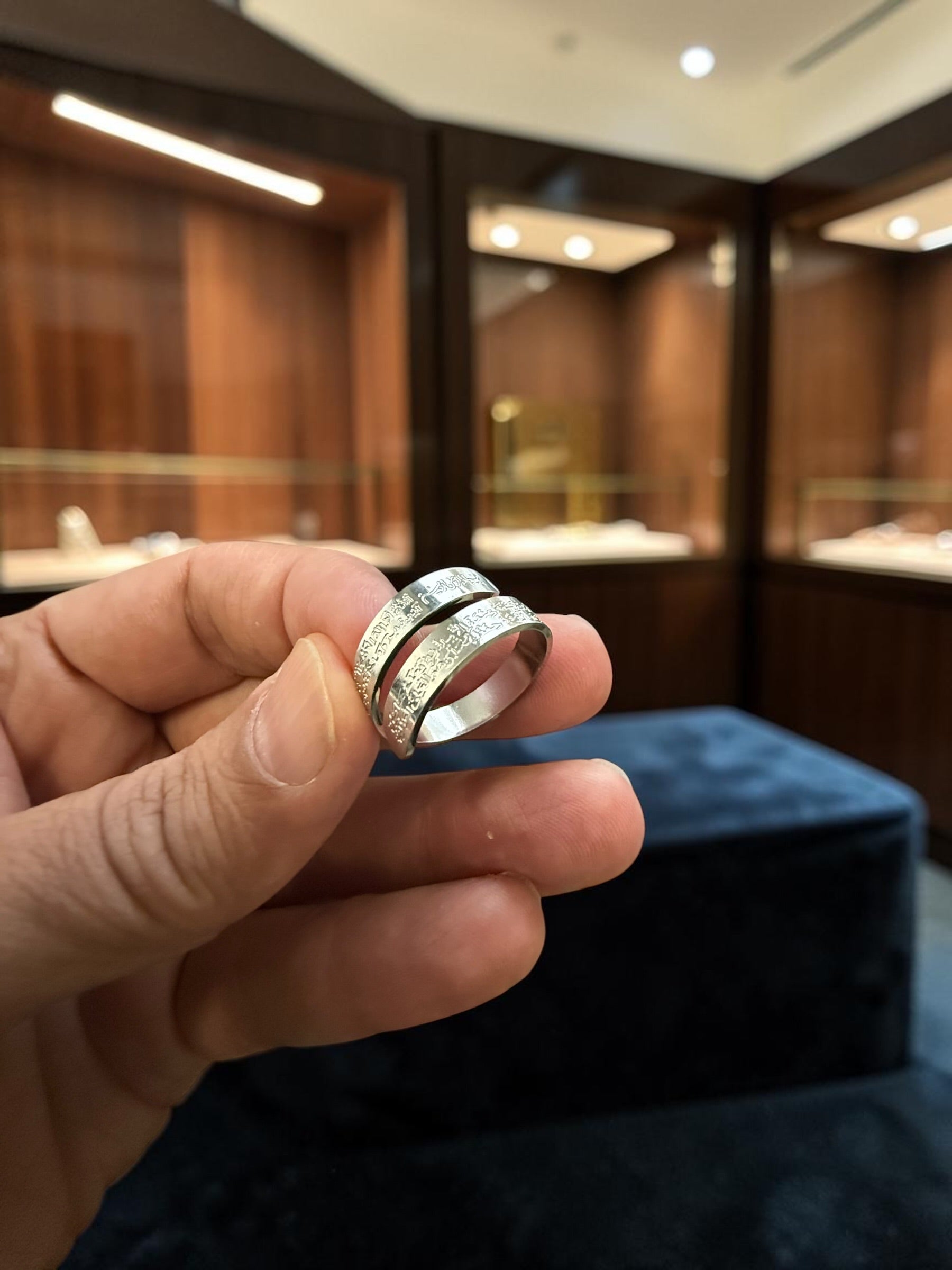 Adjustable Ayatul Kursi Ring – Gold, Silver & Black | Islamic Arabic Stainless Steel Ring | Waterproof, Non-Tarnish Muslim Jewelry for Men & Women