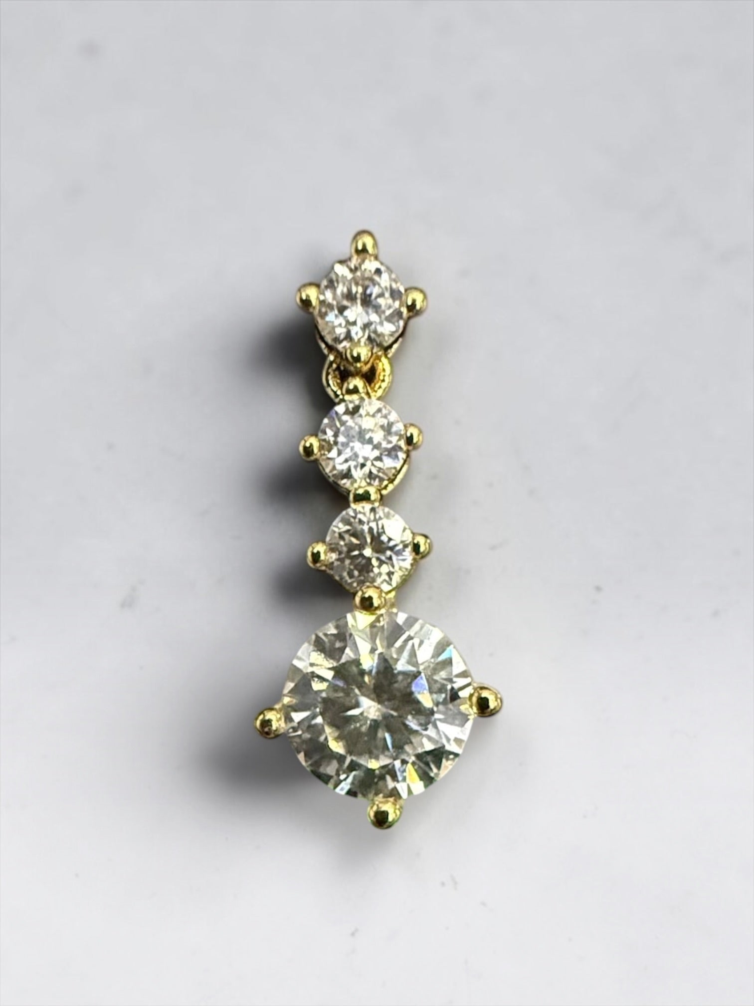 1 CT Certified Round Moissanite Four-Stone Drop Earrings – Gold or Silver, D Color VVS1