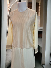 Afghan Parahan Tunban for Men in Ivory Cream – Small to X-Small