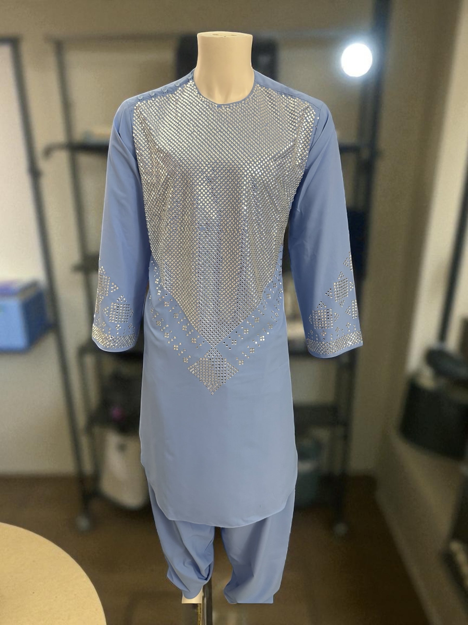 Sky Blue Parahan Tumban Set