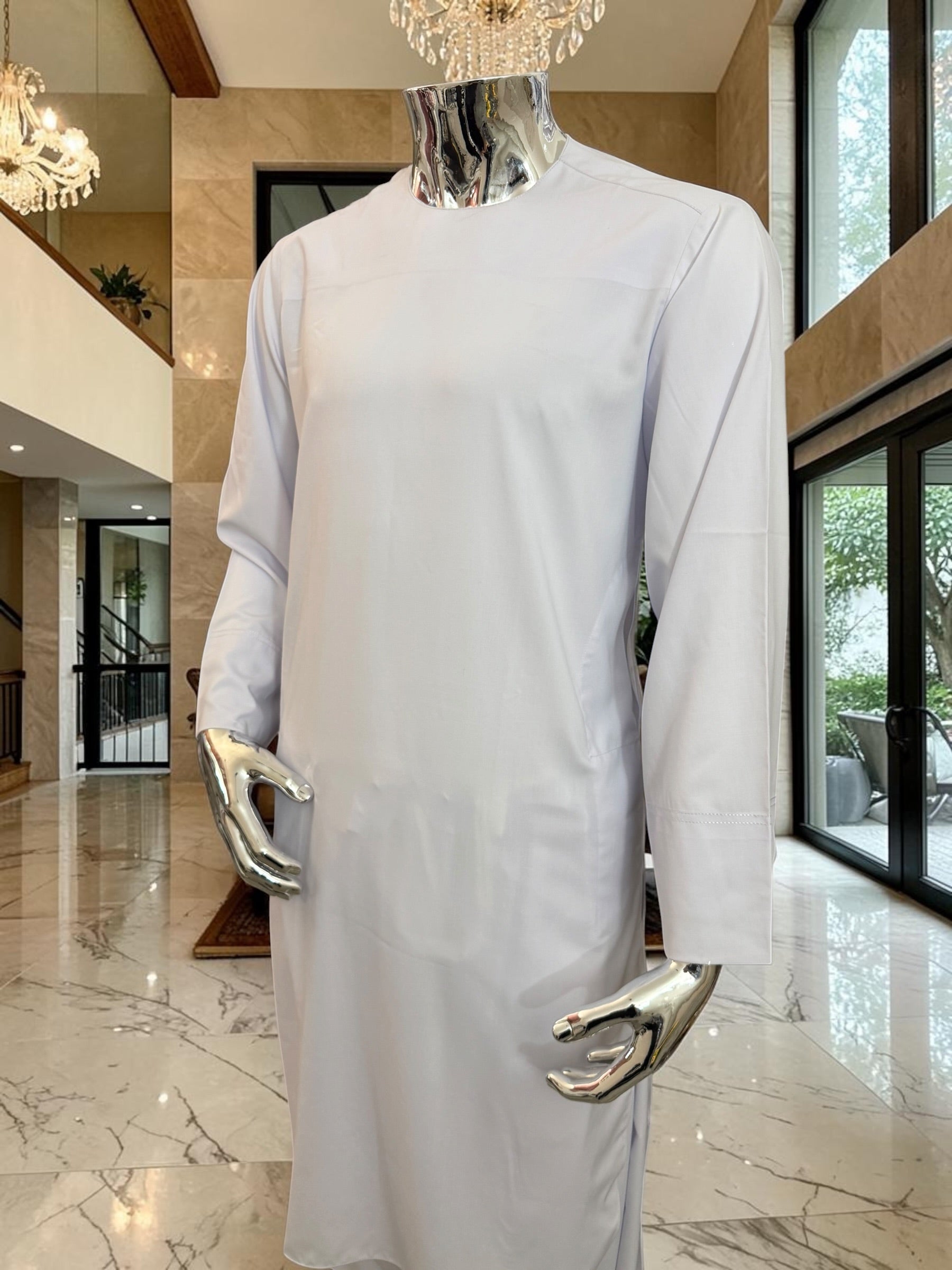 Medium Simple White Parahan Tunban for Men – Traditional Afghan Shalwar Kameez 2 piece Set
