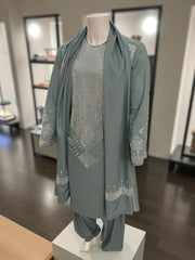 Sage Green Kameez Shalwar Set