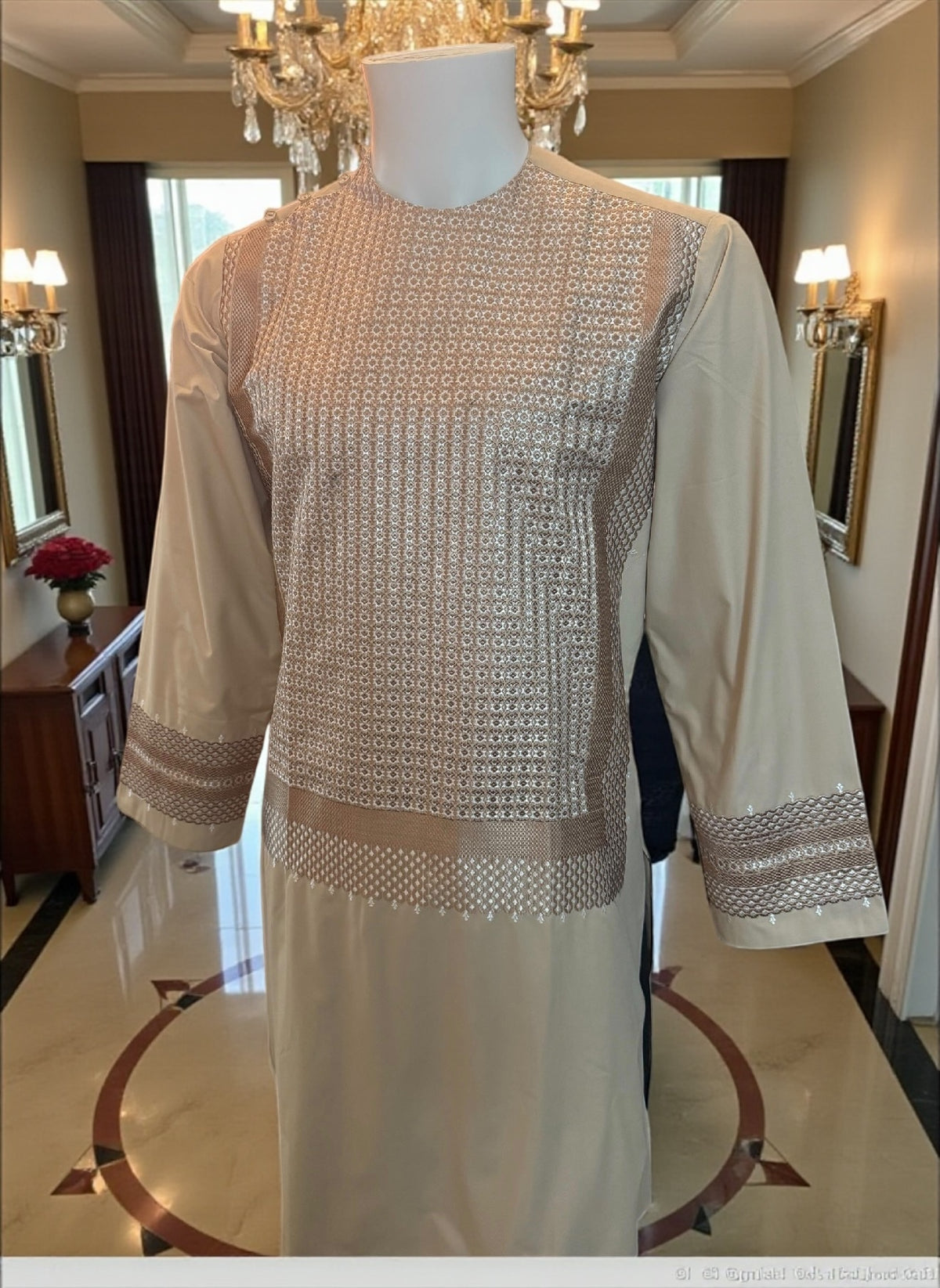 Embroidered Afghan Traditional Parahan Tunban Kameese Shalwar for Men – Small