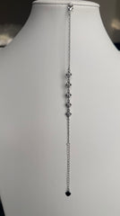 Moissanite Floral Starburst Bracelet – Silver Tone Adjustable Bracelet 7165